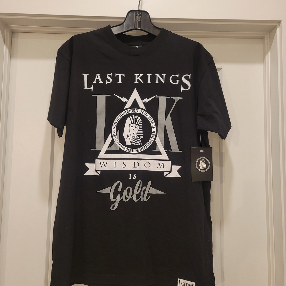 Men's Black Last Kings 'Wisdom is Gold' Graphic Short-Sleeve Tee